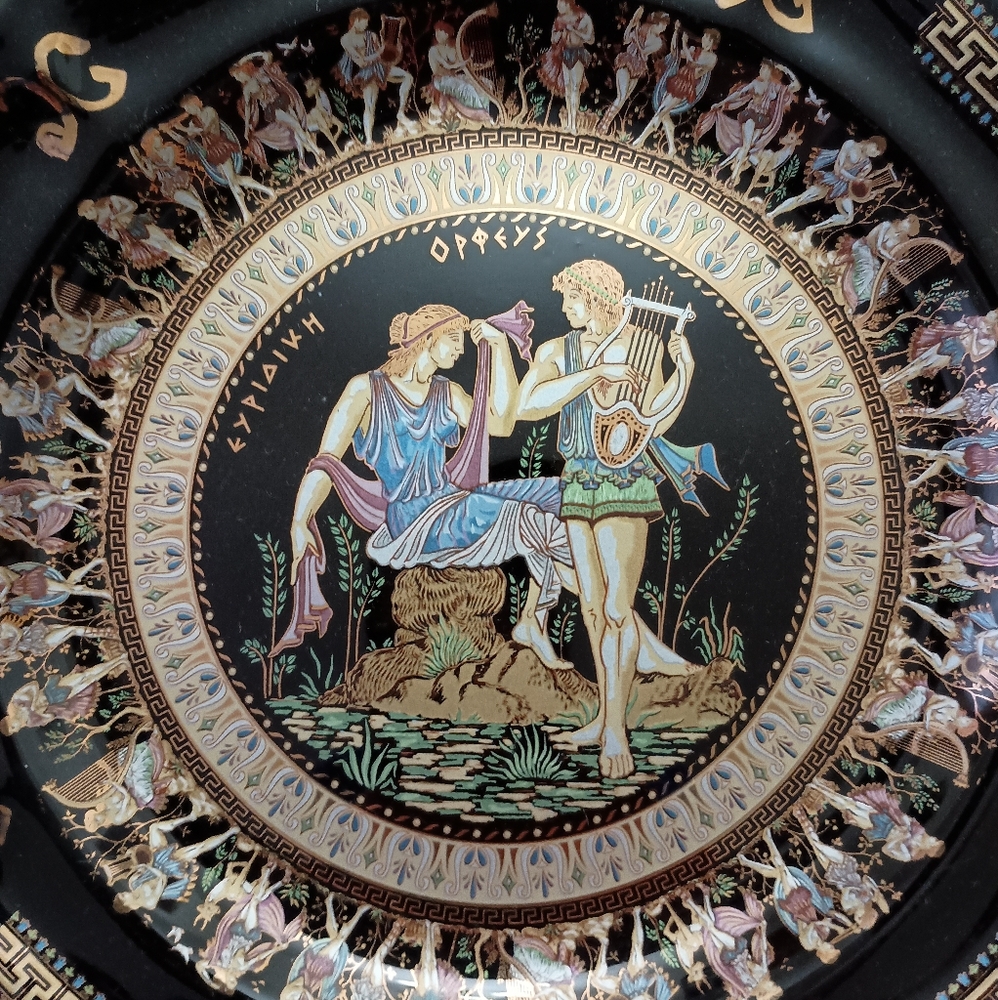 EUC Greek Handmade Dagounis Decorative Plate in 24K Gold - Picture 2 of 10